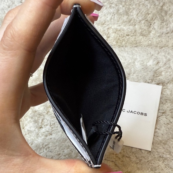 NWT Marc Jacobs Trademarc Metallic Silver Card Holder - Picture 3 of 7